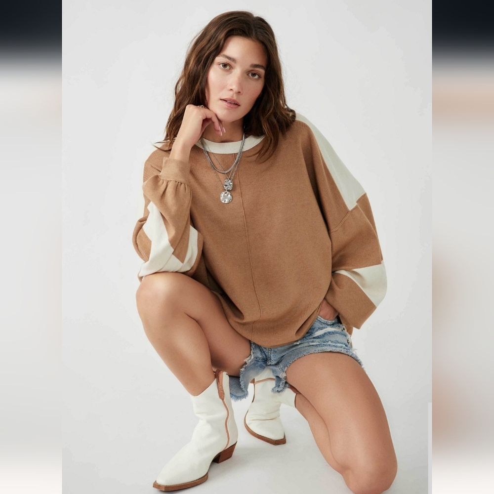 New Free People Uptown ColorblockPullover Size XS & Size S